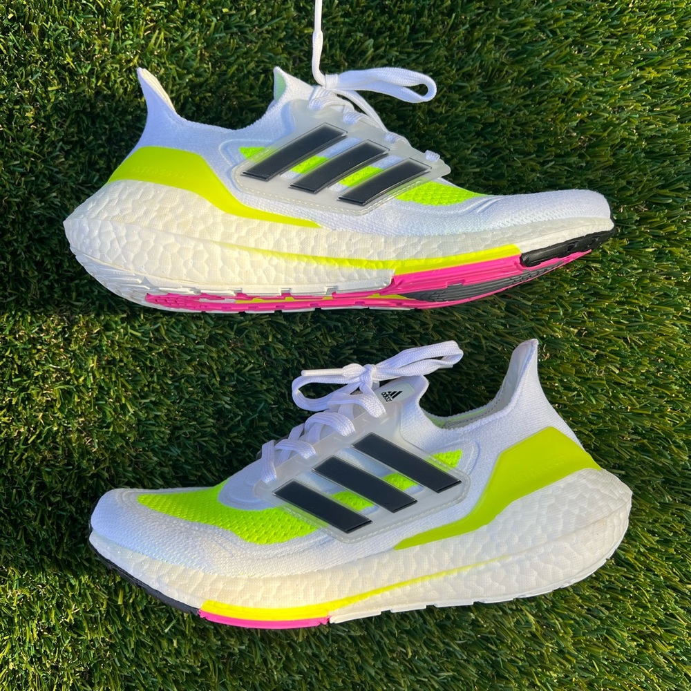 Adidas Ultraboost 21 Sneakers in Solar Yellow Black White